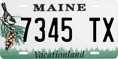ME license plate 7345TX