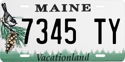 ME license plate 7345TY