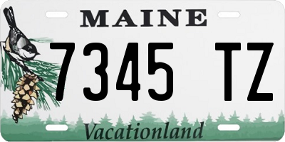 ME license plate 7345TZ