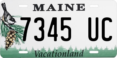 ME license plate 7345UC