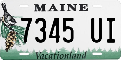 ME license plate 7345UI