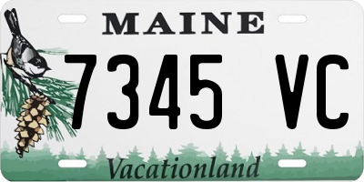 ME license plate 7345VC