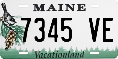 ME license plate 7345VE