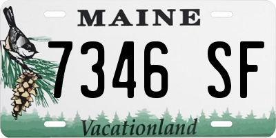 ME license plate 7346SF