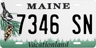 ME license plate 7346SN