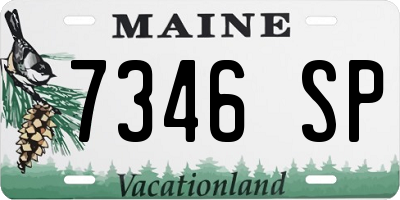 ME license plate 7346SP