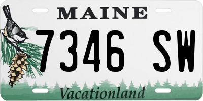 ME license plate 7346SW