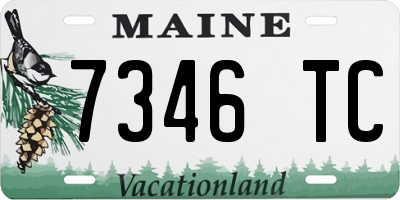ME license plate 7346TC