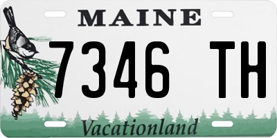 ME license plate 7346TH
