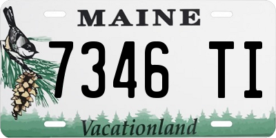 ME license plate 7346TI