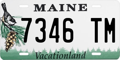 ME license plate 7346TM