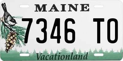ME license plate 7346TO