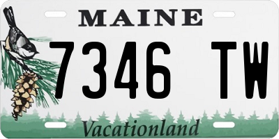 ME license plate 7346TW