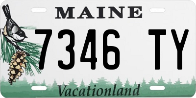 ME license plate 7346TY