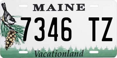 ME license plate 7346TZ