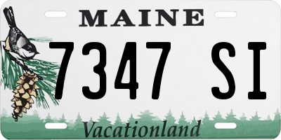 ME license plate 7347SI