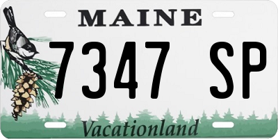 ME license plate 7347SP