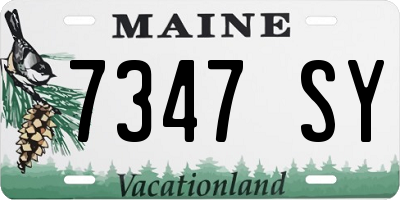 ME license plate 7347SY