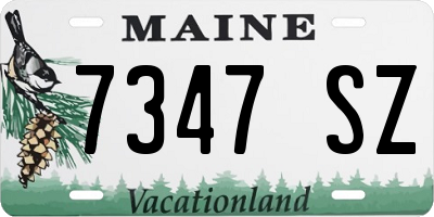 ME license plate 7347SZ