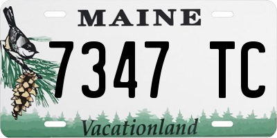 ME license plate 7347TC