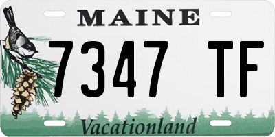 ME license plate 7347TF