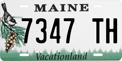ME license plate 7347TH