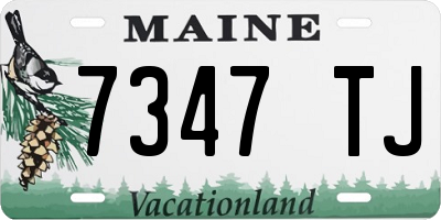 ME license plate 7347TJ