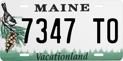 ME license plate 7347TO