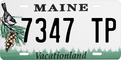 ME license plate 7347TP