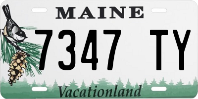ME license plate 7347TY