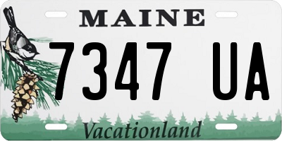 ME license plate 7347UA