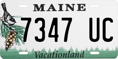 ME license plate 7347UC