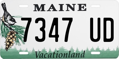 ME license plate 7347UD