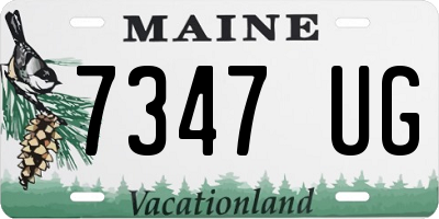 ME license plate 7347UG