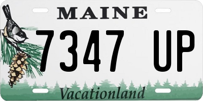 ME license plate 7347UP