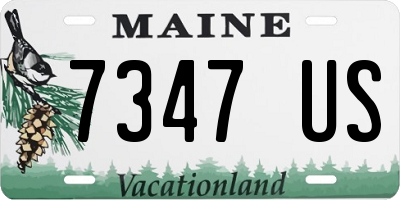 ME license plate 7347US