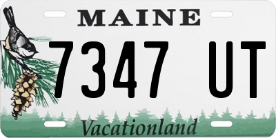 ME license plate 7347UT