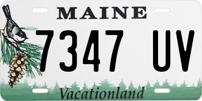 ME license plate 7347UV
