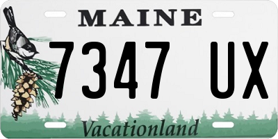 ME license plate 7347UX
