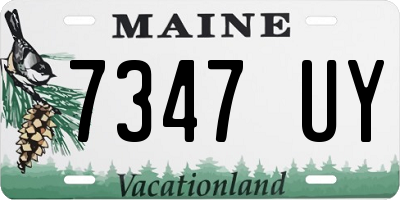 ME license plate 7347UY