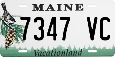 ME license plate 7347VC
