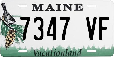 ME license plate 7347VF