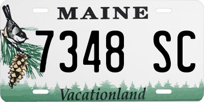 ME license plate 7348SC
