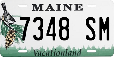 ME license plate 7348SM