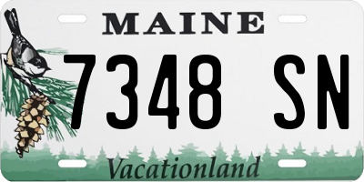 ME license plate 7348SN