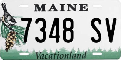ME license plate 7348SV