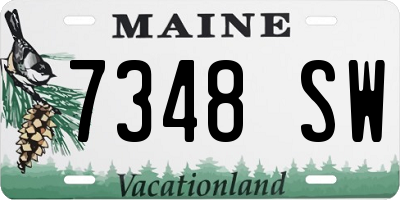 ME license plate 7348SW