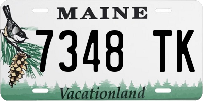 ME license plate 7348TK
