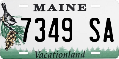 ME license plate 7349SA