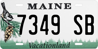 ME license plate 7349SB